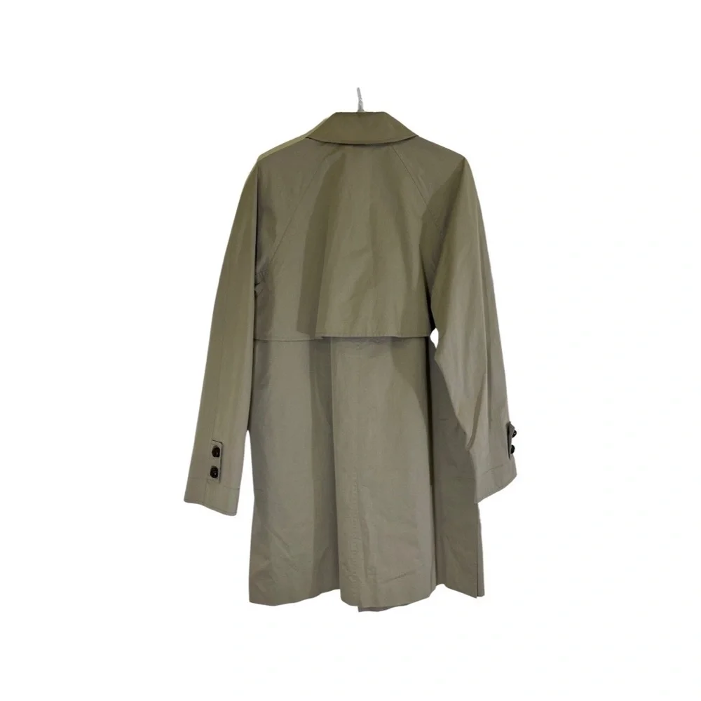 Burberry Prorsum Re-Issued Unisex Waxed Khaki Cotton Gabardine Car Over Coat L - Picture 2 of 11
